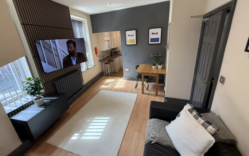 Living Area with 55 inch TV 75A Junction Road